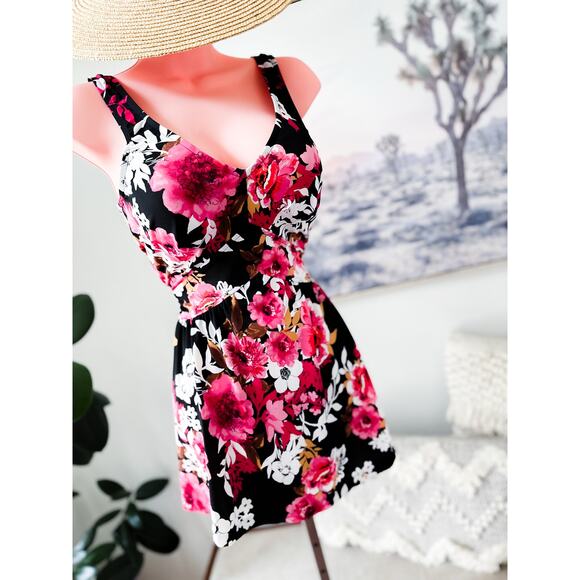 Maxine of Hollywood Sun-kissed & Secret Gardens swimdress swim suit - Picture 1 of 5